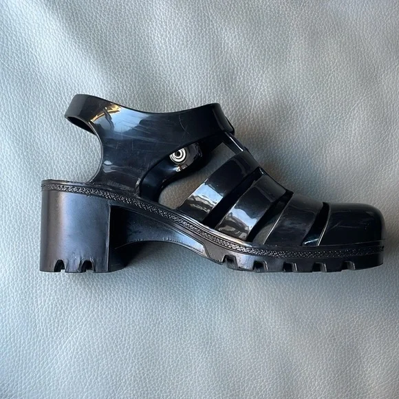 American Apparel Black Jelly Sandal - Picture 2 of 7